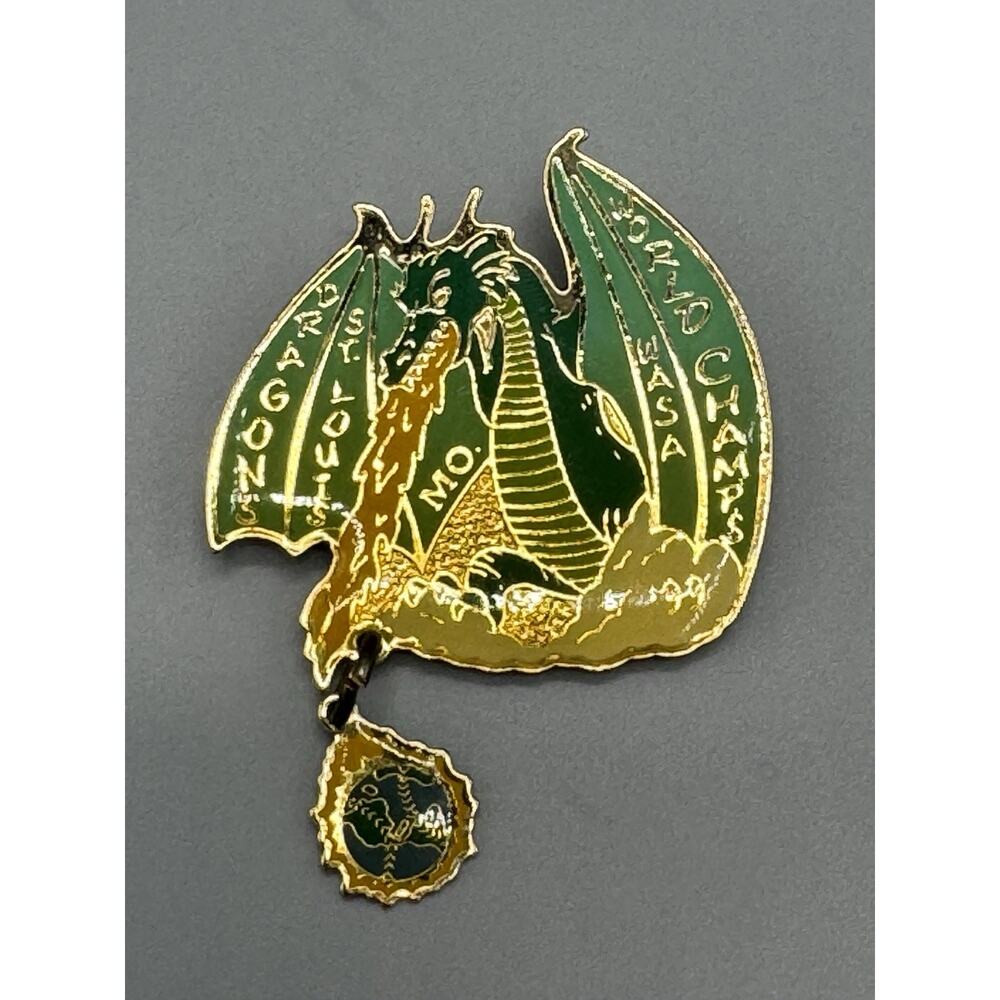 Vintage St Louis Dragons WASA 1999 World Champs Softball Baseball Lapel Pin